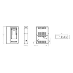 Estufa de Pellet PASILLO 8 CANALIZADA PLUS 8 kW
