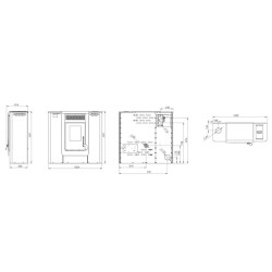 Estufa de Pellet PASILLO 10 CANALIZADA10 kW