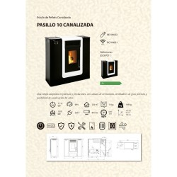 Pelletofen PASILLO 10 KANALISIERBAR 10 kW Schwarz Kanalisier Pelletkamin A+