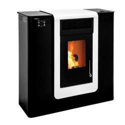 Pelletofen PASILLO 10 KANALISIERBAR 10 kW Schwarz Kanalisier Pelletkamin A+