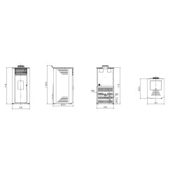 Estufa de Pellet GYDA CANALIZADA 14,3 kW Blanca