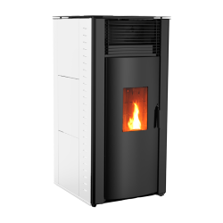 Pelletofen GYDA KANALISIERBAR 14,3 kW Weiß Kanalisier Pelletkamin A+