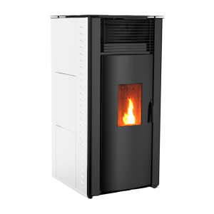 Pelletofen GYDA KANALISIERBAR 14,3 kW Weiß Kanalisier Pelletkamin A+
