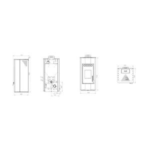 Estufa de Pellet ENERGY FIRE 15 Canalizada 14,1 kW Burdeos