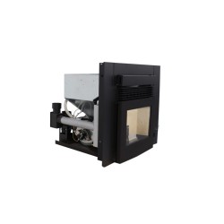 Estufa de Pellet Insertable INSERT 12 CANALIZADA 12 kW Negra