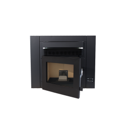 Estufa de Pellet Insertable INSERT 12 CANALIZADA 12 kW Negra