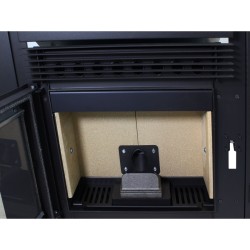 Estufa de Pellet Insertable INSERT 12 CANALIZADA 12 kW Negra