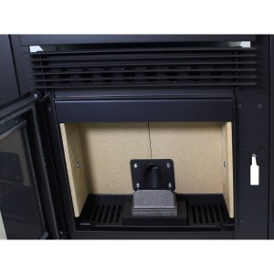 Estufa de Pellet Insertable INSERT 12 CANALIZADA 12 kW Negra