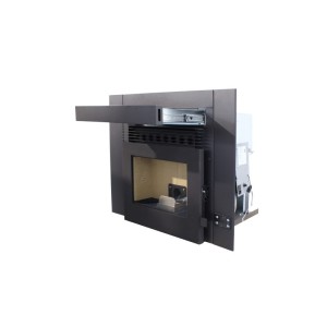 Estufa de Pellet Insertable INSERT 12 CANALIZADA 12 kW Negra