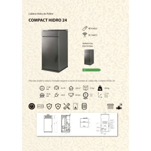 Hidroestufa de Pellet COMPACT HIDRO 24 kW