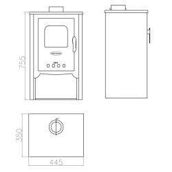 Estufa de Leña AMINA 8,16 kW