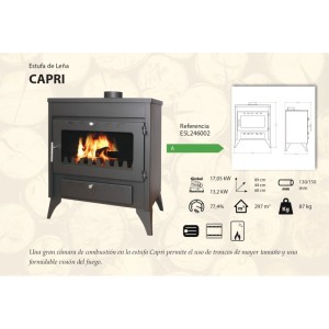 Holzofen CAPRI 13,2 Kw Kaminofen +A