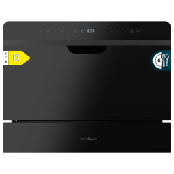 Mini Geschirrspüler halbintegrierbar Kompakt Cecotec Bolero Aguazero 2500 S-BI Schwarzes Glas