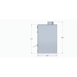 Estufa de Leña con Horno Acero Inox ASTON 13,1 kW