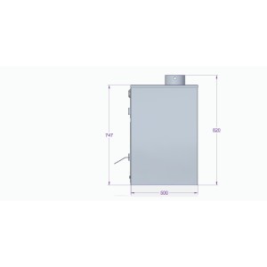 Holzofen mit Backofen Edelstahl ASTON 13,1 kW Kaminofen +A