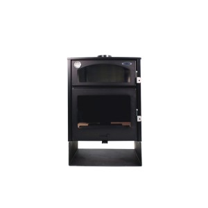 Holzofen mit Backofen Edelstahl ASTON 13,1 kW Kaminofen +A