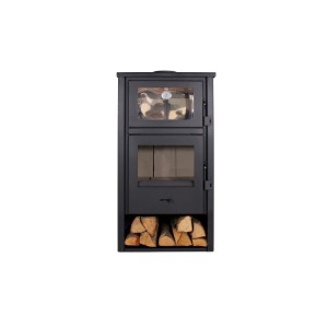 Holzofen mit Backofen Edelstahl LUX 12,28 kW Kaminofen +A