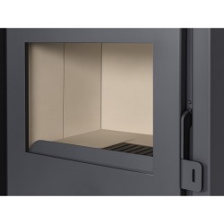 Holzofen mit Backofen Edelstahl LUX 12,28 kW Kaminofen +A