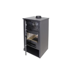 Holzofen mit Backofen Edelstahl LUX 12,28 kW Kaminofen +A