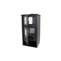 Holzofen mit Backofen Edelstahl LUX 12,28 kW Kaminofen +A