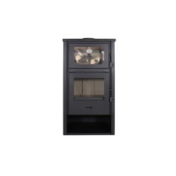 Holzofen mit Backofen Edelstahl LUX 12,28 kW Kaminofen +A