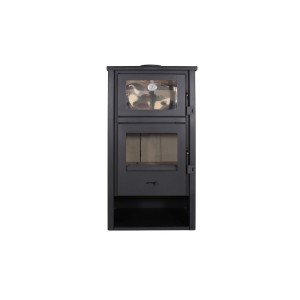 Holzofen mit Backofen Edelstahl LUX 12,28 kW Kaminofen +A