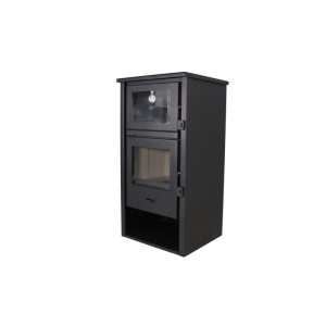 Holzofen mit Backofen Edelstahl LUX 12,28 kW Kaminofen +A