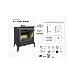 Holzofen aus Gusseisen IRIS 10,5 kW Kaminofen +A