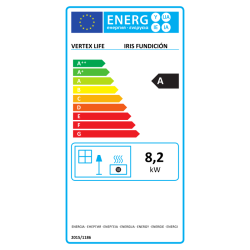 Estufa de Leña en Fundición IRIS 10,5 kW