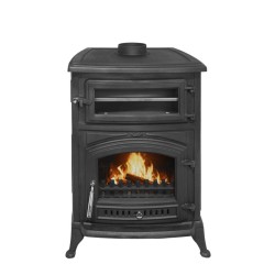 Holzofen aus Gusseisen mit Backofen ANTARES IRON BACKOFEN 24 kW Kaminofen +A