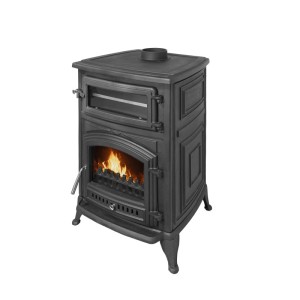 Holzofen aus Gusseisen mit Backofen ANTARES IRON BACKOFEN 24 kW Kaminofen +A