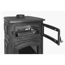 Holzofen aus Gusseisen mit Backofen ANTARES IRON BACKOFEN 24 kW Kaminofen +A