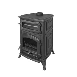 Holzofen aus Gusseisen mit Backofen ANTARES IRON BACKOFEN 24 kW Kaminofen +A