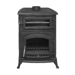 Holzofen aus Gusseisen mit Backofen ANTARES IRON BACKOFEN 24 kW Kaminofen +A