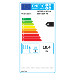 Einbau-Holzofen mit Belüftung INSERT AURORA ECO IRON 70 BELÜFTET 13,3 kW Kaminofen +A