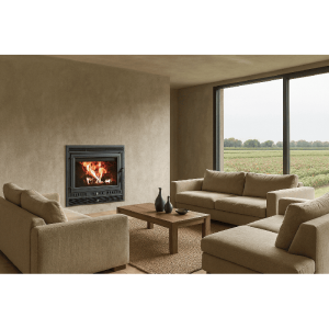 Estufa de Leña Ventilada Insertable INSERT AURORA ECO IRON 70 VENTILADA 13,3 kW