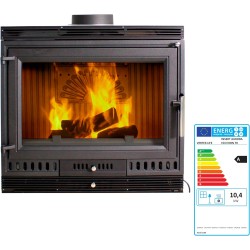 Einbau-Holzofen mit Belüftung INSERT AURORA ECO IRON 70 BELÜFTET 13,3 kW