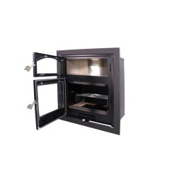 Einbau-Holzofen mit Backofen ASTON BACKOFEN 13,1 kW Kaminofen +A