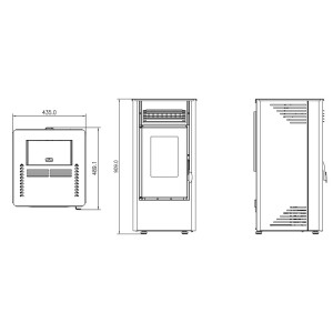 Estufa de Pellet NEBULA 9 kW Negra