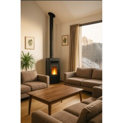 Estufa de Pellet NEBULA 9 kW Negra