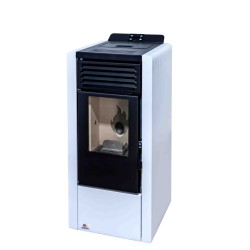 Pelletofen AURUM 10 kW Weiß Pelletheizung A+