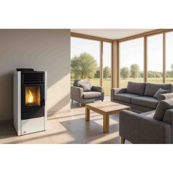 Estufa de Pellet AURUM 10 kW Blanca