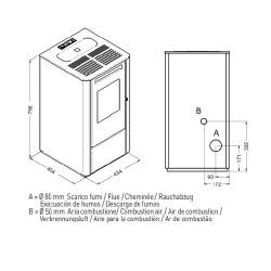 Estufa de Pellet THELMA 9,5 kW Negra