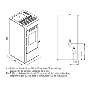 Estufa de Pellet ELSA 9,5 kW Burdeos