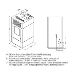 Estufa de Pellet POLY 9,5 kW