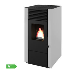 Pelletofen mit Kanalisierung MARISA 9,5 kW Weiß