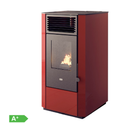 Pelletofen mit Kanalisierung VITA 9,2 kW Bordeaux