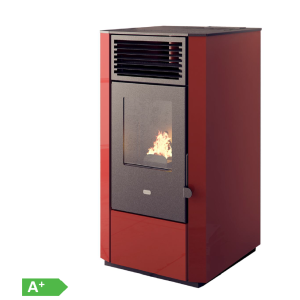 Pelletofen mit Kanalisierung VITA 9,2 kW Bordeaux