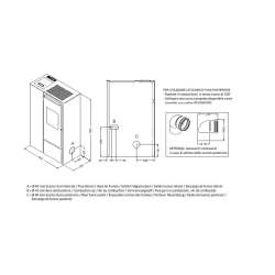 Estufa de Pellet Slim PIA 11 kW