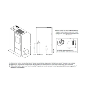 Estufa de Pellet Slim PIA 11 kW